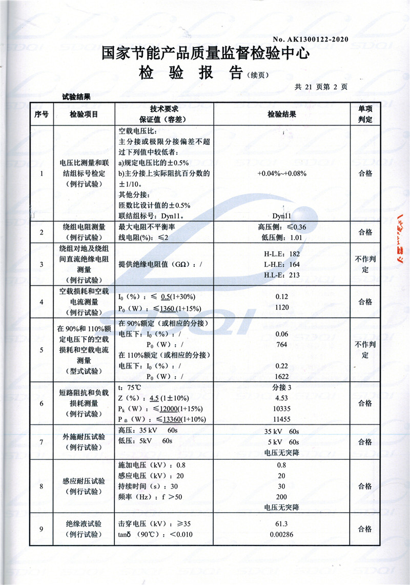 高低压试验报告-S11-1250驿城驿城驿城油浸式变压器-2.jpg